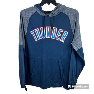 OKC Thunder Men’s NBA Fanatics Navy Pullover Hoodie Light Weight Size Large